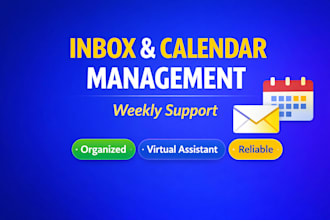 professionally organize your email inbox and calendar weekly