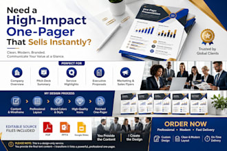 create an impressive one pager or investment teaser