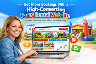build bounce house inflatable party rental website party service website