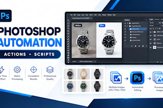 automate photoshop tasks with actions and scripts within 24 hrs