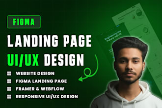 design website landing page uiux in figma framer and saas