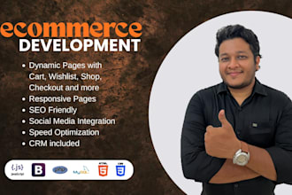build a secure and modern ecommerce website with admin panel CRM