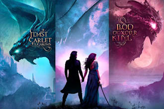 design mythical creature fantasy romance book cover art