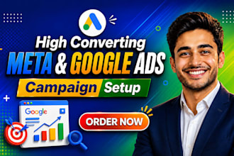 setup and manage facebook ads, meta ads, instagram ads and google ads campaign