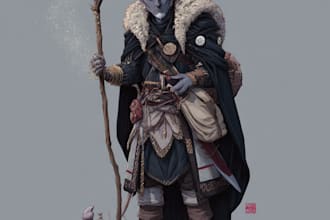 paint dnd character art and rpg character design
