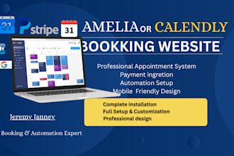 create booking website using amelia or calendly