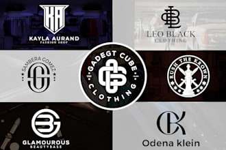 do luxury fashion, clothing brand monogram logo design