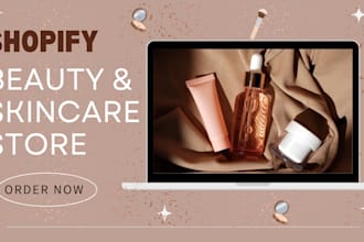 create shopify beauty store cosmetics website, skincare website