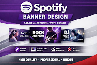 professional spotify banner design for music artist