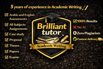write english assignments, arabic assignments and reports