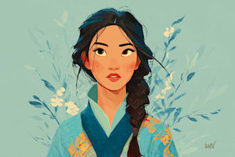 make a cute disney cartoon portrait