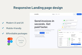 design a responsive landing page in figma