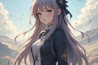 anime character, fanart, and original character