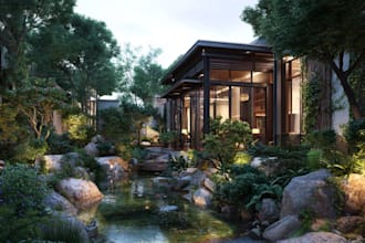 do landscape designing home garden high quality renderings