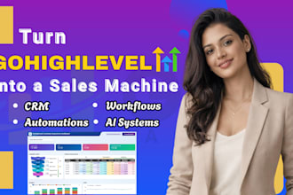 build automated sales system in gohighlevel CRM with workflows