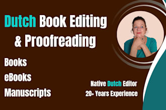 proofread and edit dutch books, ebooks and manuscripts