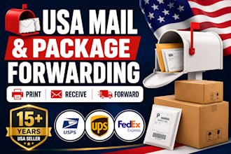 print USA documents, mail documents, forward packages in USA