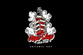 create awesome and gorgeous vape logo design