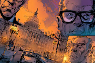 do a political cartoon art