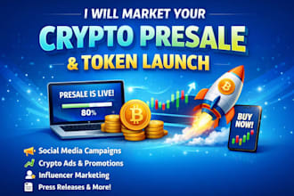 do crypto presale and token launch marketing