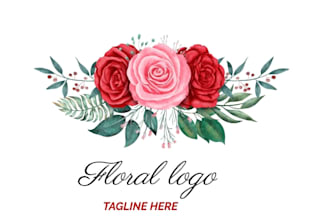 design luxury floral logo with brand identity