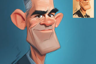 draw bighead cartoon avatar of your photo