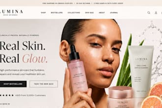 build skincare shopify store skincare store beauty spa website skin care website