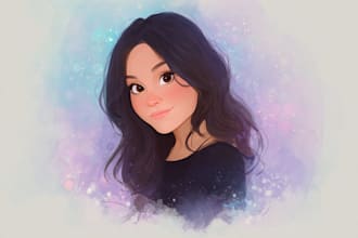 design a cartoon portrait in disney cartoon