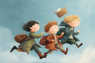 do children book illustration and kid story book