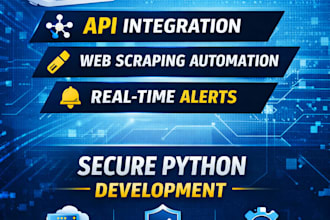 develop a custom telegram bot with python API integration and automation