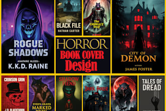 design professional horror, thriller and fantasy book cover