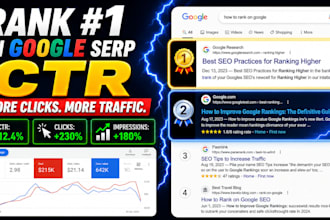 improve website google serp CTR rankings and boost organic keyword traffic