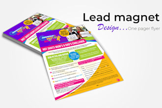 design one page brand PDF lead magnet flyer brochure poster