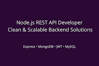 build or fix your node js rest API with express