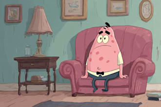 any object as a cartoon character