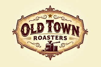 design outstanding old town roasters logo with creative concept