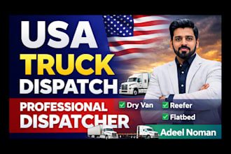 manage truck dispatch and help new mc carriers get high paying loads in USA
