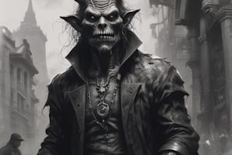 draw a metal, horror, dark art