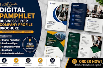 create digital business pamphlet flyer make leaflet poster brochure design