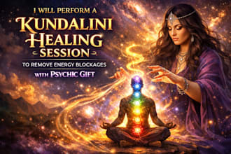perform a kundalini healing session to remove energy blockages with psychic gift