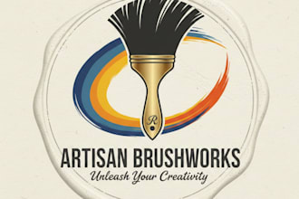 design a creative and professional brush logo for your brand