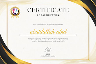 make a professional certificate  and cover page design