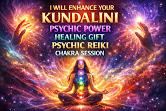 enhance your kundalini psychic power healing gift energy reiki chakra session