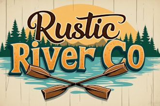 give a high quality rustic river co logo within 12 hours