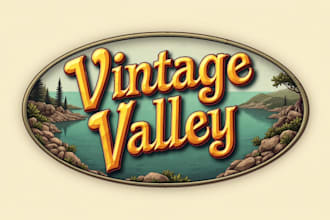 make a high quality vintage valley logo within 12 hours