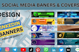 design professional linkedin banner and logo
