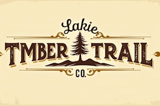 make a high quality timber trail logo in just 12 hours