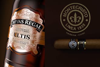 design modern cigar logo cigar label cigar band cigar box and cigar ring