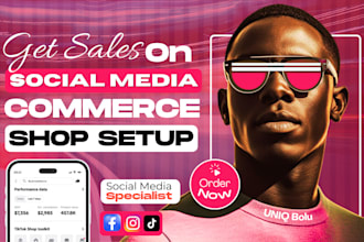 setup tiktok shop dropshipping facebook shop instagram shop social commerce shop