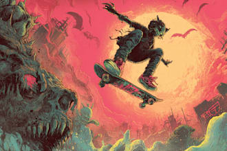 do skate low brow punk scifi horror art